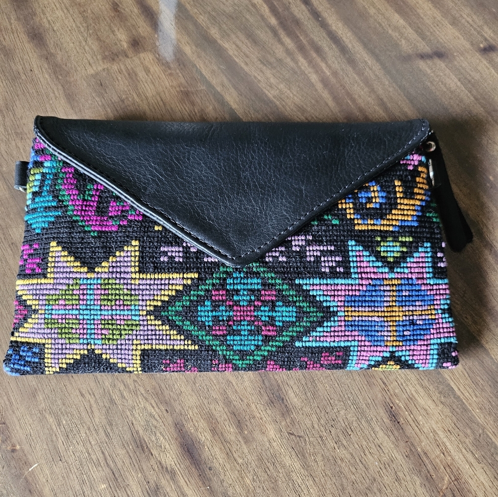 Sabra and Sand Huipil Clutch